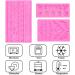 Arcemain 3 Pcs DIY Baroque Style Cake Border Curlicues Silicone Mold - Pink | Vintage Fondant Mold for Cake Decoration, Baking, Polymer Clay, Resin - Buy Online on SooperMarket.com