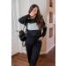 PRETTYGARDEN Women's Color Block 2 Piece Tracksuit Set - Crewneck Long Sleeve Top & Sweatpants Lounge Outfit in Black - Size Medium - Buy Online on SooperMarket.com