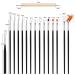Shop Hanyousheng 20-Piece Nail Brush Set | 15 Design Brushes & 5 Dotting Tools for DIY Nail Art | Black | International Shipping Available - Buy Online on SooperMarket.com