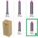 SPARES2GO 40mm 1.6 Inch x 135mm Barrel Compatible with Dyson Fits Airwrap Hair Styler (Nickel/Fuchsia) - Buy Online on SooperMarket.com