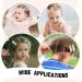 Beautiful 12-Part Baby Girl Headband Set - Cute Hair Accessories for Newborns & Toddlers | Embroidered Clips & Elastic Bands - Buy Online on SooperMarket.com