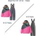 SMONTY Girls Winter Snow Suit Set - Gray/Pink 8 | Hooded Ski Jacket & Pants | Windproof, Waterproof & Warm - Buy Online on SooperMarket.com