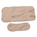 Castor oil packaging wrap reusable washable button to prevent oil leakage castor oil-waiving package skin colors adjustable elastic straps designed by Naturopathic Doctor