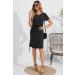Sosolism 4 in 1 Maternity Nursing Dress - Short Sleeve Side Drawstring, XXL Black - Buy Online on SooperMarket.com
