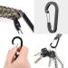 Viviihoo Paracord Keychain Set - 3 pcs Black Orange Camouflage | Carabiner Hooks & Braided Lanyard for Camping Hiking & Survival - 15.6cm - Buy Online on SooperMarket.com