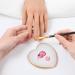 Gjinxi Resin Nail Art Palette Makeup Palettes Nail Mixing Palette Polish Color Mixing Plate Golden Edge Heart Shaped Nail Art Display Holder Display Board Heart Shape Cosmetic Mixing Tools - Buy Online on SooperMarket.com