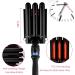 3 Barrel Hair Tools Curling Iron 25mm Ceramic Hair Waver Curler - Fast Heating Curling Wand (Black) - Buy Online on SooperMarket.com