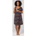 HAPPY MAMA Maternity Nursing Gown Nightshirt 1029 - Navy & Orange Stripes - Buy Online on SooperMarket.com