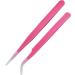 Quesuc 2 Pieces Straight and Curved Tip Tweezers Nipper for Eyelash Extensions Pink Stainless Steel False Lash Application Tools - Buy Online on SooperMarket.com