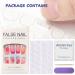 GORS 24 Pcs Colorful French Square Short Press on Nails - Acrylic Full Cover Coffin False Nails for Women - Multicolor 3D Flower Nail Art Decor - Buy Online on SooperMarket.com