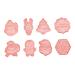 ABOOFAN 8pcs Christmas Cartoon Pie Chocolate Fudge Christmas Cookie Stamper Lovely Cookie Mold 3D Candy Tool