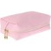 Cabilock 2-Pack Cosmetic Makeup Bags - Stylish Travel PU Bags for Women - Pink 17x10.5x6cm - Buy Online on SooperMarket.com