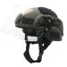 Airsoft MICH 2000 ACH Tactical Helmet with Clear Visor NVG Mount and Side Rail (Black)