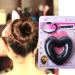 KALLORY Black Hair Rings - Short Heart Shaper Sock for Bun, Women's Hair Ring Maker - Doughnut Shape, Thin Medium Black - Buy Online on SooperMarket.com