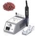 Weiyi nail miller electrical nail miller set manicure electrical nail file nail grinder Feezing professional nail design nail care device low vibration with 6 drilling 106 grinding sleeve gray 1.Grau-20000 u/min