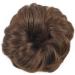 1 Piece Messy Hair Bun Chignon Ponytail in Medium Brown - Wavy Curly Hair Scrunchie Extension for Women - Buy Online on SooperMarket.com