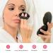 AMMON 12 Pcs Black Powder Puff Set - Soft Velour Makeup Sponge Puffs for Loose Mineral Powder, Cosmetic Body Contouring Tools - Buy Online on SooperMarket.com
