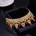 Kamirola Queen Crystal Tiara Headband for Women - Gold Red Wedding Hair Accessory - Buy Online on SooperMarket.com
