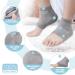 Hilph Gel Heel Socks - Moisturizing Open Toe Foot Care for Cracked Dry Heels - 2 Pairs Gray - Ideal for Men & Women - Buy Online on SooperMarket.com
