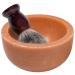 INA KI Natural Marble Multi Purpose Bowl | Herb Bowl | Salt and Pepper | Shaving Bowl (Pink)