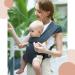 MOMTORY Newborn Baby Carrier | Cozy Wrap with Hook&Loop | Adjustable & Soft Fabric | Deep Grey - Buy Online on SooperMarket.com
