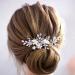 Unicra Bridal Wedding Hair Comb | Silver Pearl & Crystal Accessories for Women & Girls - Buy Online on SooperMarket.com