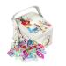 Magik Clips Multicolored 100 Pack- Sewing Clips for Quilting and Crafts with Decorative Tin