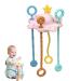 Calakono Spinner Sensor Toy for Toddlers | Safe Montessori Pull String Activity Toys for Travel | Child-Friendly Sliding and Dragging Toys in Pink - Buy Online on SooperMarket.com
