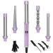 Curling Iron 5 in 1 Hair Curler Curling Wand Set with 5 Interchangeable Barrels (0.5''to 1.25'') Hair Wand for Wavy Hair Styling with LCD & Temperature Adjustment (Gifts for Women)