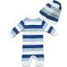 BONVERANO Baby Boys Swimsuit UPF 50+ Long-Sleeve Zipper One Piece - Stripe 2, 12-18 Months - Buy Online on SooperMarket.com