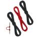THREE ARCHERS Archery D Loop Rope for Compound Bow D Ring Buckle Release Nocking Loop Material(Pack 3) Bowstring Serving Thread D Loop Buckle black+red
