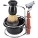 Premium WBTY 4-Part Shaving Set for Men | Manual Razor Stainless Steel Stand Brush & Bowl | Perfect Birthday & Father's Day Gift - Buy Online on SooperMarket.com