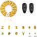 HQdeal Nail Art Studs 3D Decorations Gold Star Moon Sun Heart Beads - 800 pcs - Buy Online on SooperMarket.com