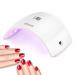 Vacnite Nail lamp 24W LED UV Nail Dryer Curing Lamp with 30S/60S Timer Setting and Automatic Sensor LCD for Fingernail & Toenail Gels Small