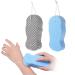 XINRUI Exfoliating Bath Sponge  2PCS Soft Shower Sponges Dead Skin Remover Body Scrubber Spa Scrub Exfoliator for Women  Men and Kids(Blue & Grey)