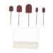 Kisangel 1 Set Nail Sand Ring Cap Electronic Accessories Pedicure Tools for Feet Pedicure Kit Polisher Sand Manicure Nails Nails Cuticle Tools Mounted Polishing Heads Display Box With Nails 8x6cm White