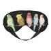 SSIMOO Colorful Parrots On Tree Soft Sleep Eye Mask Female Breathable Eye Patch Perfect for Travel and Relaxation Black