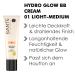 Sante Natural Cosmetics Hydro Glow BB Cream 01 Light Medium - Vegan 30ml with Hyaluronic Acid & Organic Extracts - International Shipping Available - Buy Online on SooperMarket.com