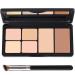 6 Colors Correcting Concealer Contour Palette Concealer Cream Contour Makeup Palette Contouring Foundation Highlighting Makeup Kit with Brush(02#) Multi-colored 02