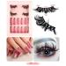 Press On Nails & Faux Mink Lashes Set | Natural Look Stick-On Nails & False Eyelashes for Effortless Beauty - Buy Online on SooperMarket.com