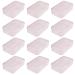Goodma 12 Pieces Mini Rectangular Plastic Boxes Empty Storage Organizer Containers with Hinged Lids for Small Items and Other Craft Projects (Pink, 3.3 x 2.2 x 1 inch) Pink 3.3 x 2.2 x 1 inch