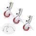 Neewer 3 Packs Professional Swivel Caster Wheels Set with 75mm Diameter Durable Metal Construction with Rubber Base ONLY Compatible with Neewer Photography C Stand for Studio Video Shooting