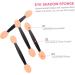 FOYTOKI 200 Pcs Double Ended Eyeshadow Brush Dual Sides Eyeshadow Sponge Eyeshadow Applicator Plastic Black - Buy Online on SooperMarket.com