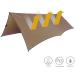 OneTigris Bulwark Camping Tarp | 100% Waterproof Bushcraft Shelter | Lightweight Hammock Rain Fly | Large 12.8ft x 9.5ft | Coyote Brown - Buy Online on SooperMarket.com