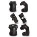 Rollerface Protective Gear Pro-Performance Knee pads, elbow pads and wrist guards Unisex for Multi Sports Scooter, Skateboarding, Biking, Roller Skating, Inline Skating, 3 in 1 Black Medium Adult