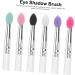 BELLIFFY 6pcs Eye Shadow Brush Makeup Eyeshadow Big Sequined Eyeshadow Brush Transparent Plastic Handle - Buy Online on SooperMarket.com