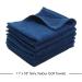 3-Pack Navy Cotton Terry Fingertip Hand Towels 11x18 - Soft and Absorbent Hemmed Fingertip Towel - Buy Online on SooperMarket.com