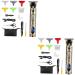 minkissy 2 Sets Stainless Steel Man Household