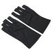 U V Gloves 1 Pair Nail Art Skin Care Fingerless Gloves Protect Hands from Outdoor Sun U V Light Harm(Black)