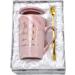 Bokalaka gifts for mom cup mother's day gift mother gift mom birthday present best mom in the world - 400 ml pink ceramic coffee cup with lid spoon and gift box Mama11